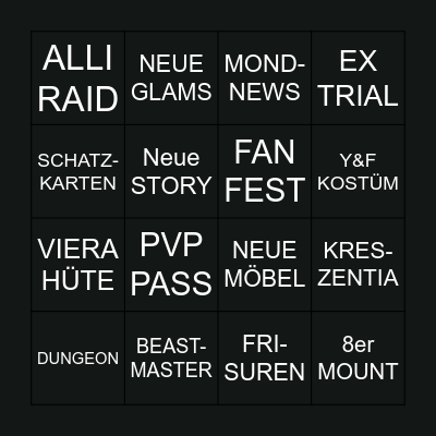 FFXIV Bingo Card