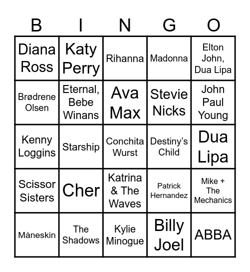 🏳️‍🌈 Bingo 🏳️‍🌈 Bingo Card