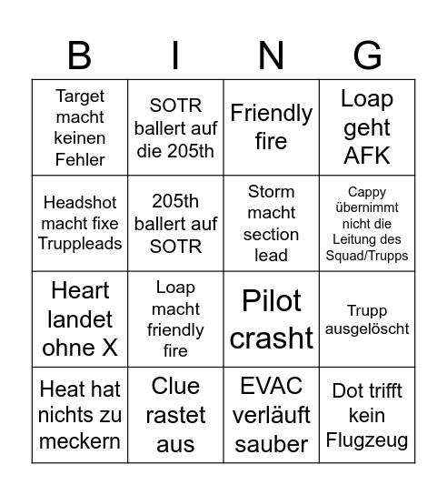 Joint OP Bingo Card
