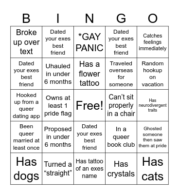 Queer Bingo Card