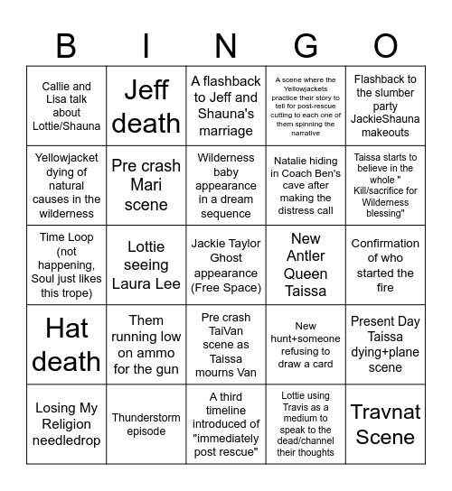 Yellowjackets Season 4 Bingo Card Bingo Card