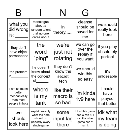 Gaflo Bingo Card Bingo Card