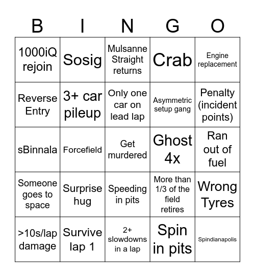 MLM 25 Bingo Card