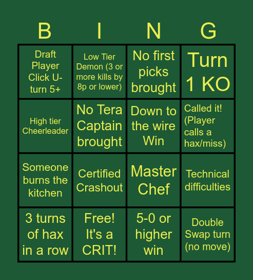 WPF Delta Bingo! Bingo Card