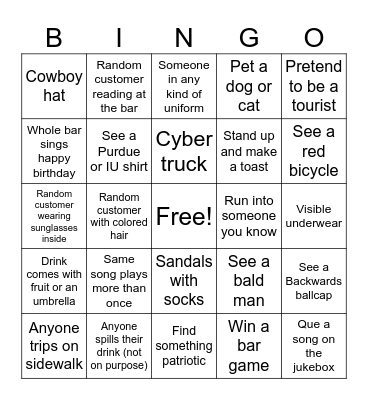 Tonkel Road Wench Bingo Card