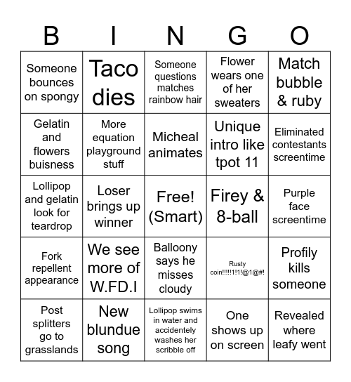 Tpot is now legal Bingo Card