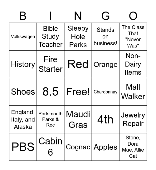 How Well Do You Know Aldora? Bingo Card