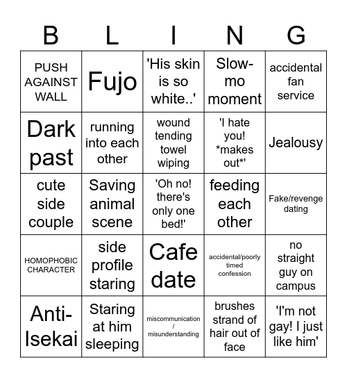 BL BINGO Card