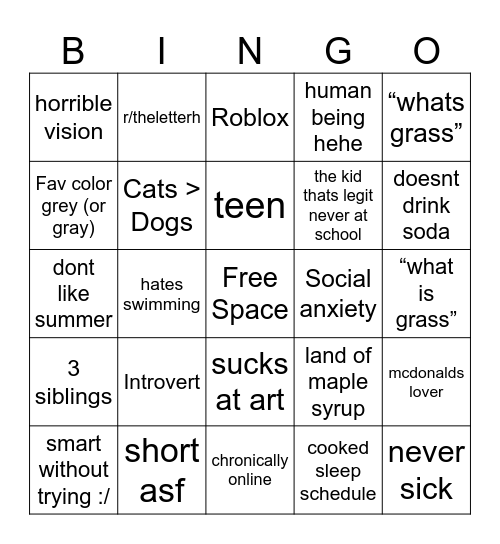 Bingo Card