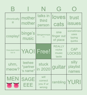 HOW ALIKE ARE YOU TO APOLLO Bingo Card