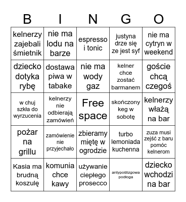 SEZONOWE Bingo Card