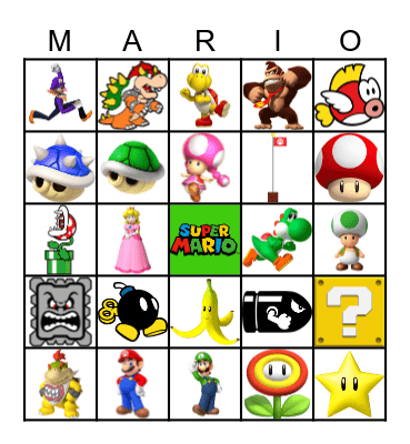 SUPER MARIO PARTY Bingo Card