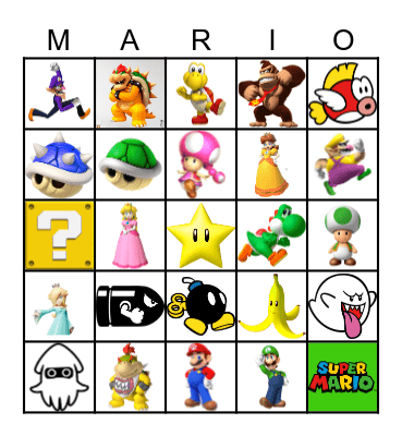SUPER MARIO PARTY Bingo Card