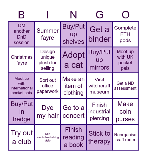 2025 BINGO (July shakeup) Bingo Card