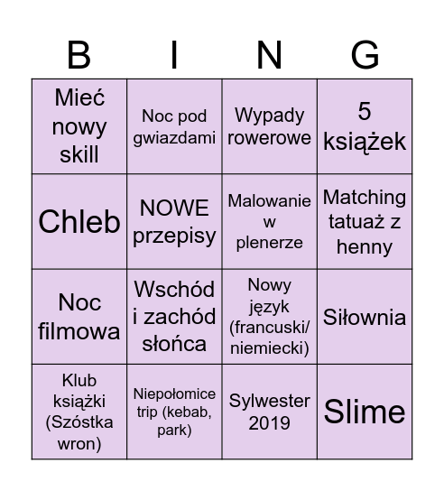Wakacje bingo Card