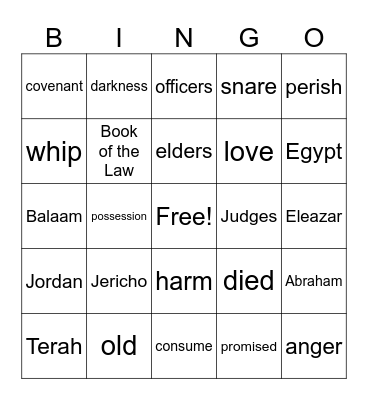 Joshua's Farwell Bingo Card