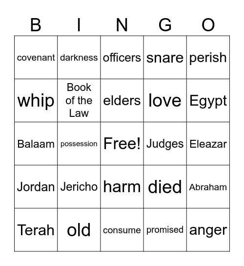 Joshua's Farwell Bingo Card