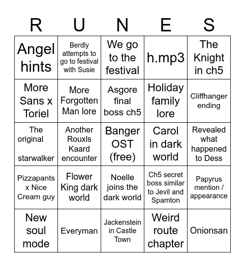 Delta Bingo Card