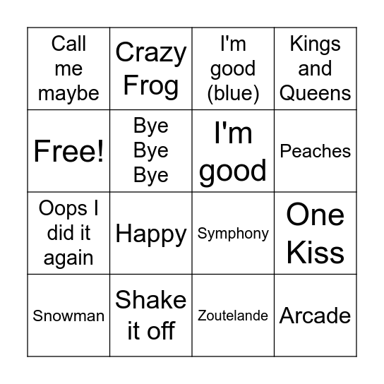 Jet's verjaardag bingo Card
