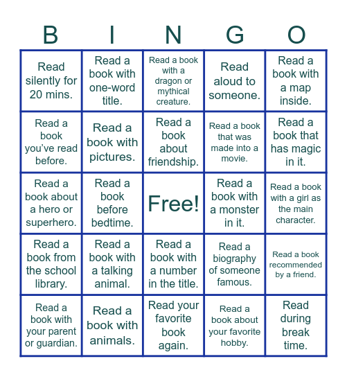 Primary 3 Bingo Card