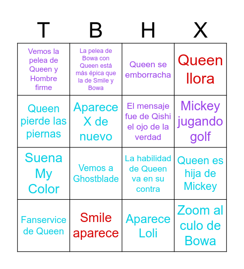 Episodio 12 Bingo Card