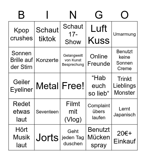 Len Bingo Card
