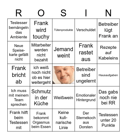 Rosin Bingo Card
