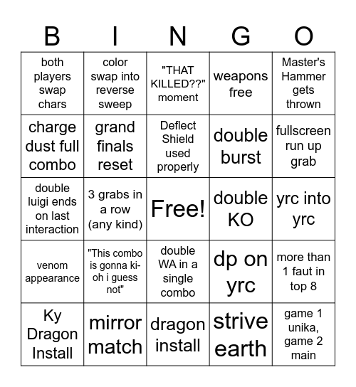GOT GOOD GALA Bingo Card