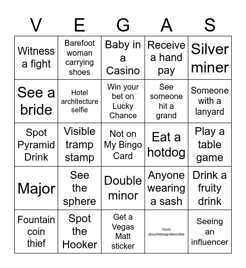 Vegas June 2025! Bingo Card