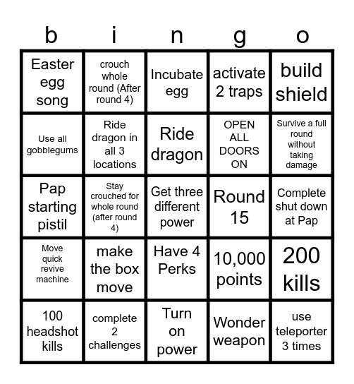 Gorod Krovi Bingo Card