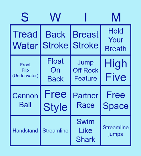 SWINGO BINGO Card