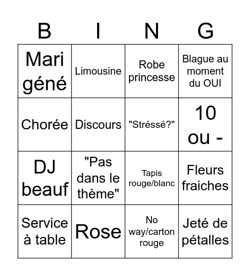 emma Bingo Card
