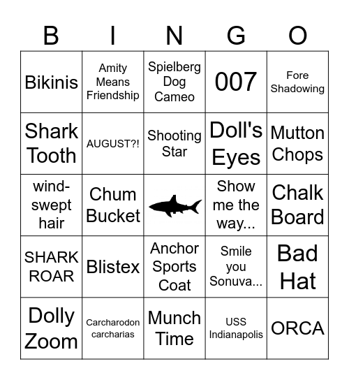 JAWS 50th Celebration Bingo Card