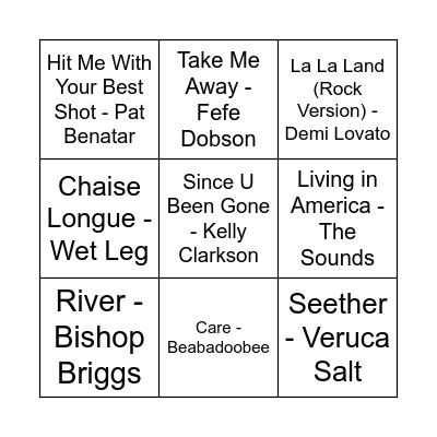 Game Six Bingo Card