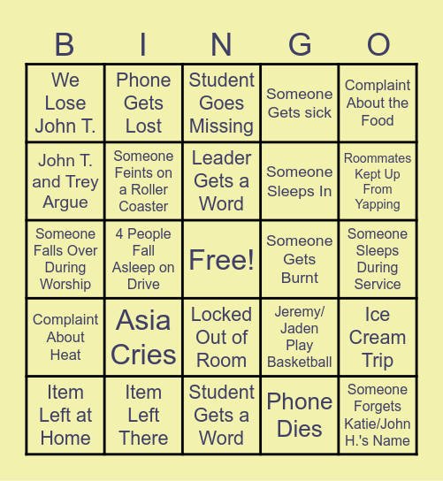 Generate Bingo Card
