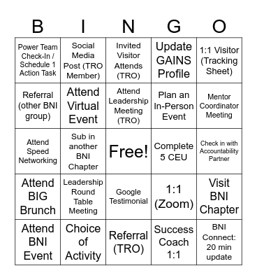 HNN: BNIGO Bingo Card