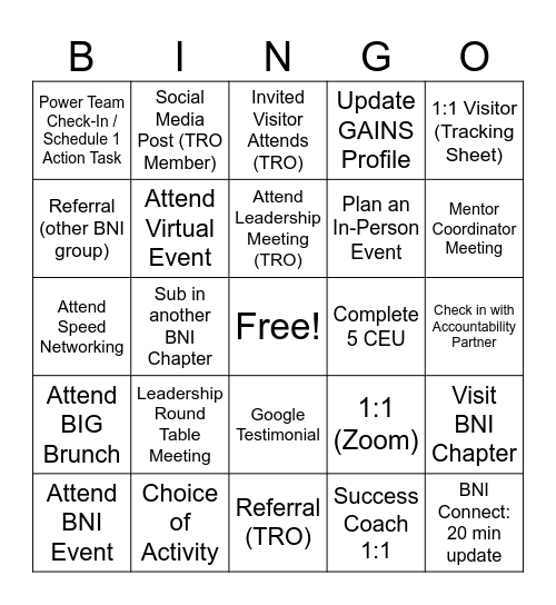 HNN: BNIGO Bingo Card