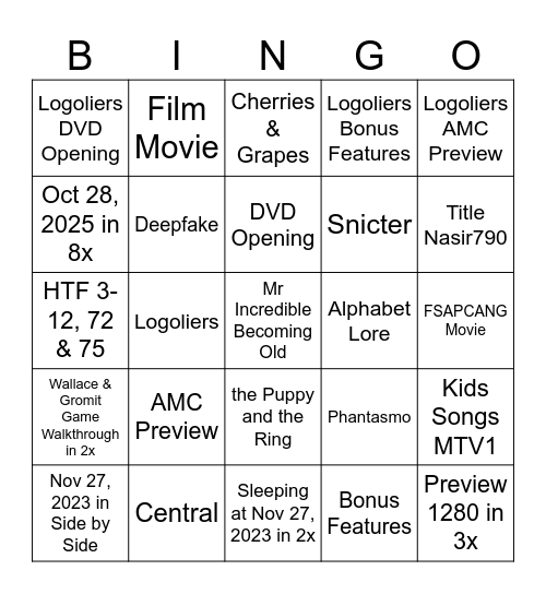 1985-2100 Bingo Card