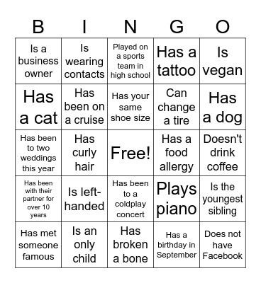 Anita's Mehndi - Find The Guest Bingo Card