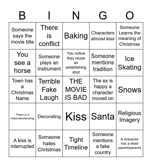 HALLMARK Bingo Card