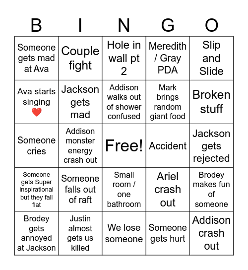 CIY 2025 Bingo Card