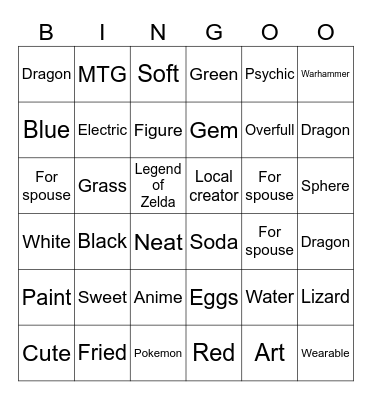 9 Year Anniversary Bingo Card