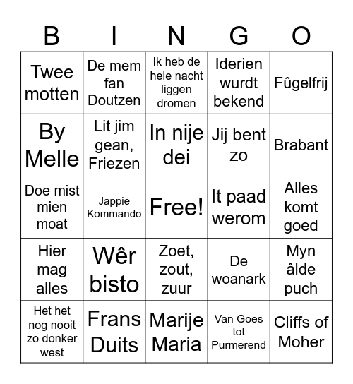 Zingo LC Bingo Card