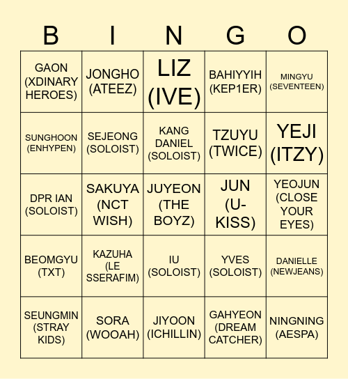 SUMMER EVENT 2025 Bingo Card
