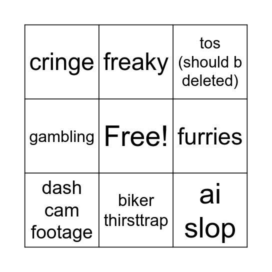 instagram reels Bingo Card