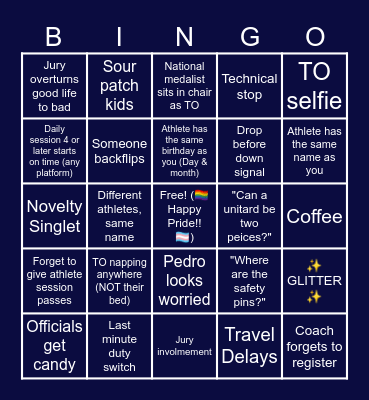 Nationals Week 2025 - Colorado Springs Bingo Card