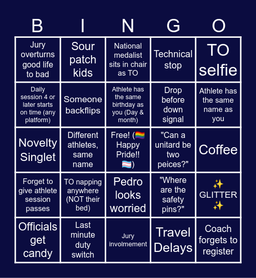 Nationals Week 2025 - Colorado Springs Bingo Card