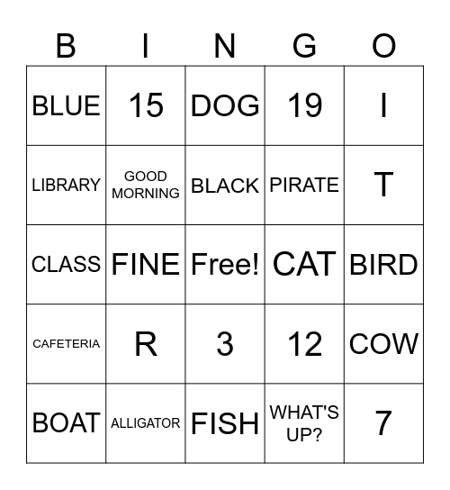 ASL REVIEW Bingo Card