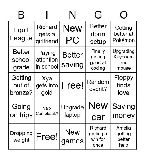 2025 Bingo Card