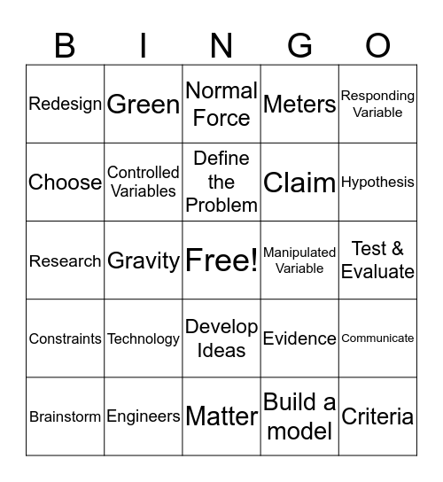 Quiz # 3 - Bingo Style Bingo Card